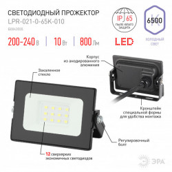 купить пермь Прожектор светодиодный ЭРА LPR-021-0-65K-010 10Вт