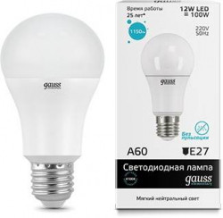 Лампа Gauss LED Elementary A60 12W E27 4100K, в Перми